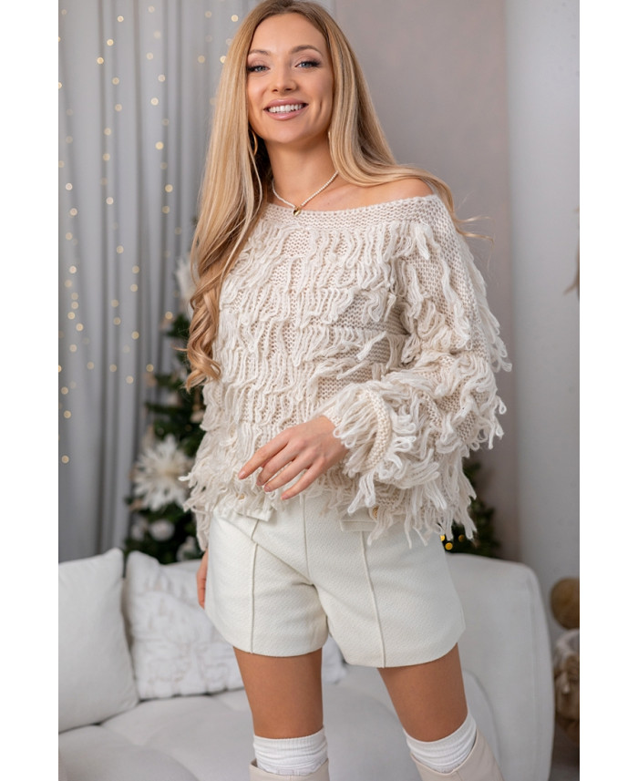 Sweter Noodle Beżowy