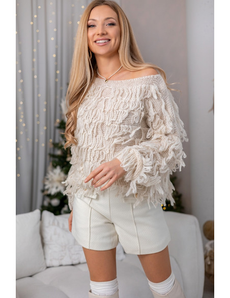 Sweter Noodle Beżowy