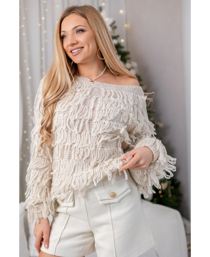 Sweter Noodle Beżowy