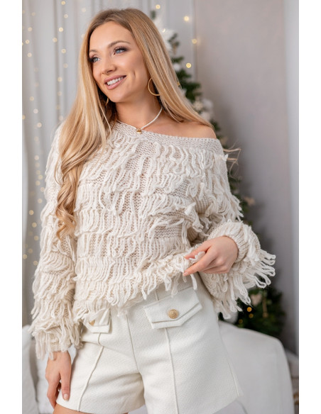 Sweter Noodle Beżowy