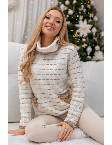 Sweter Bow Beżowy