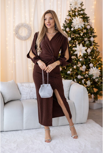 Sukienka Bona Brązowa