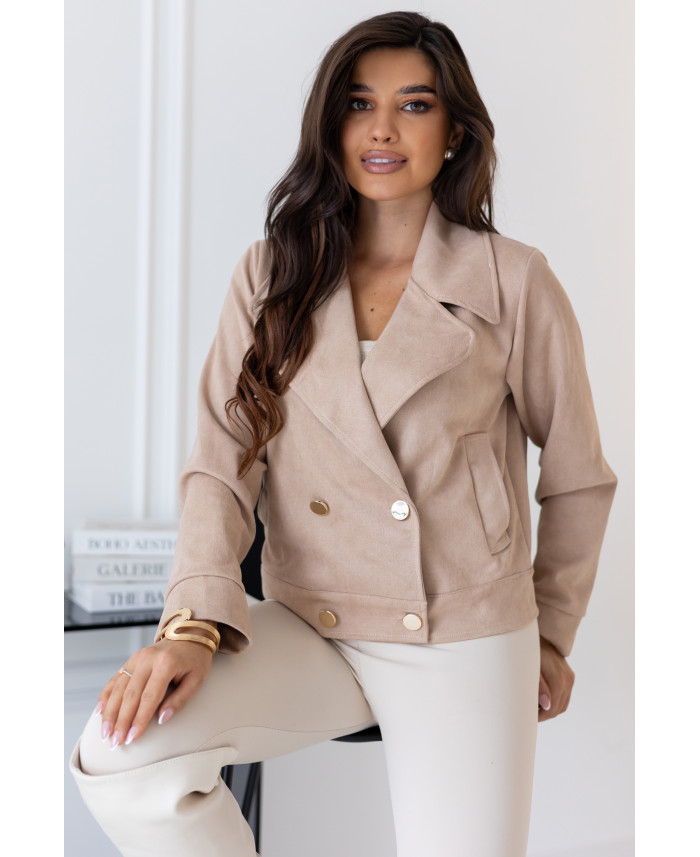 Kurtka Zamszowa Deal Ciemny Beż