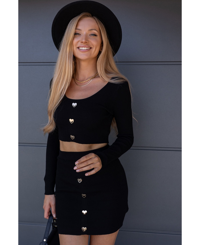 Komplet Heart Czarny