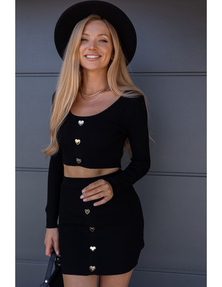 Komplet Heart Czarny