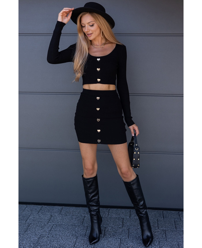 Komplet Heart Czarny