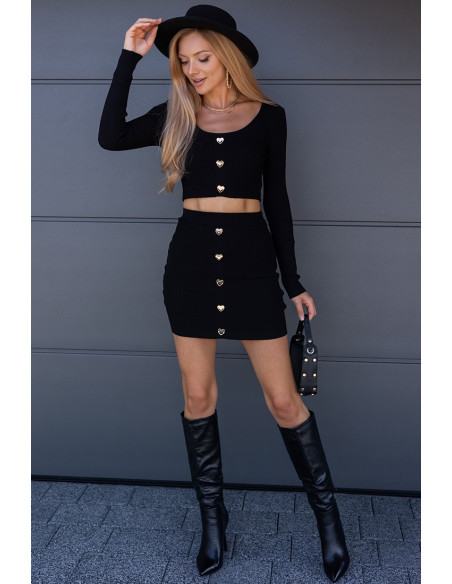 Komplet Heart Czarny