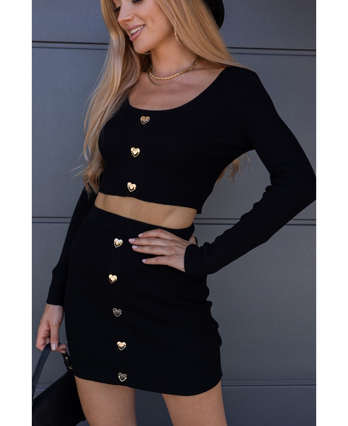 Komplet Heart Czarny