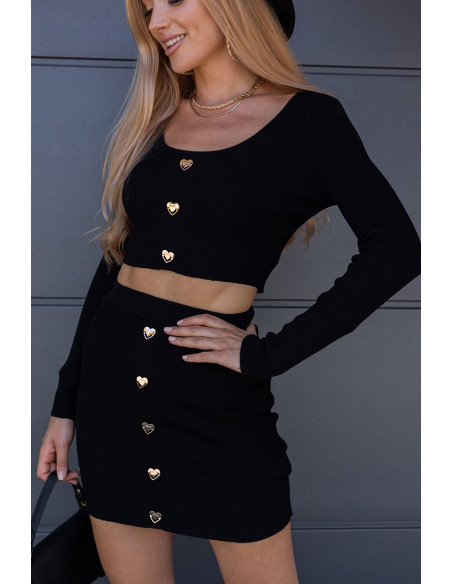 Komplet Heart Czarny