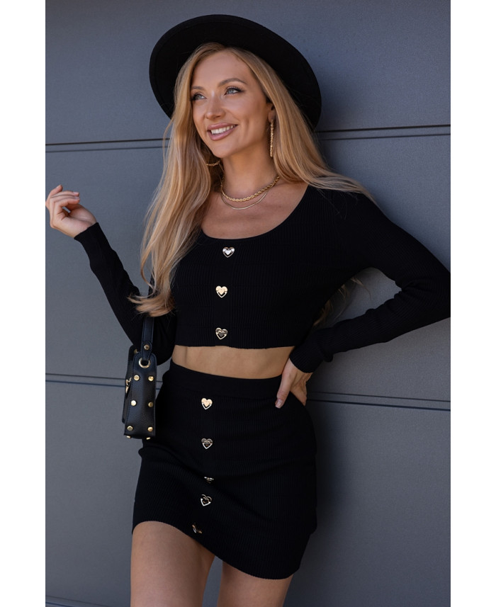 Komplet Heart Czarny