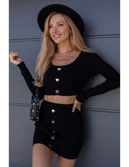 Komplet Heart Czarny