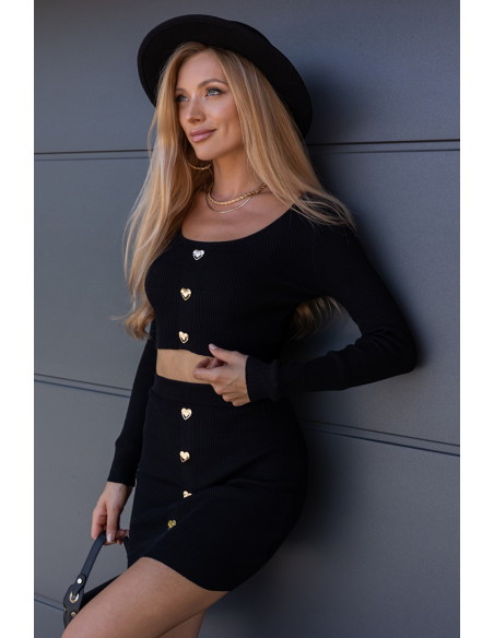 Komplet Heart Czarny