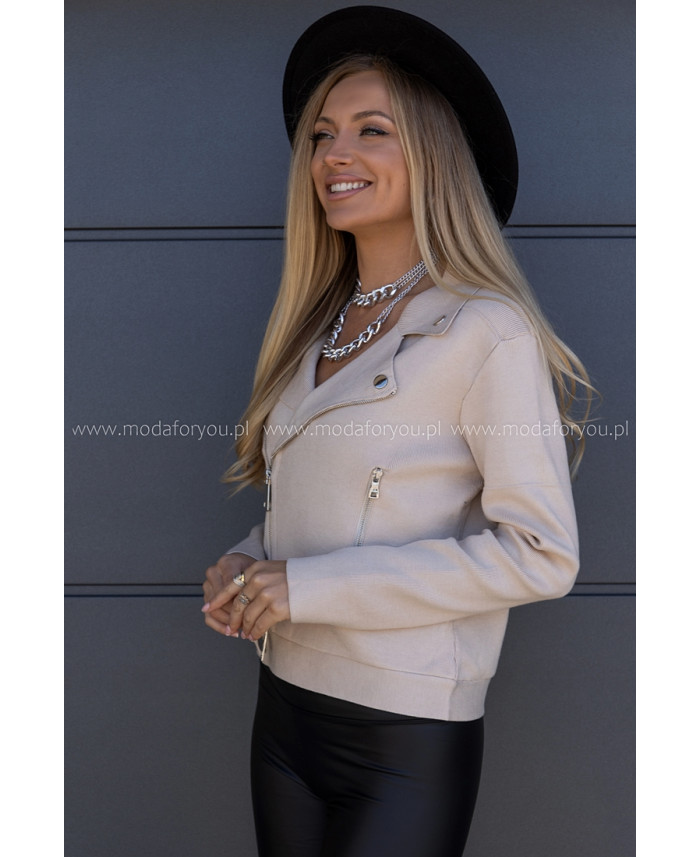 Żakiet Swetrowy Tobby Beżowy