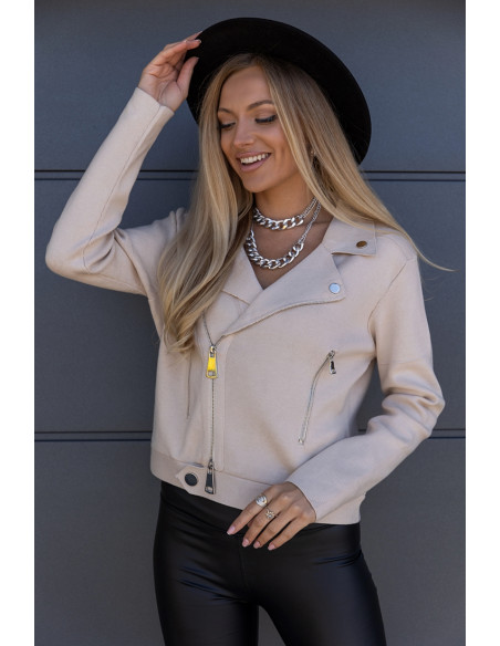 Żakiet Swetrowy Tobby Beżowy