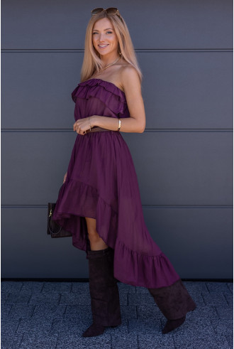 Sukienka Hiszpanka Autumn Bordowa 2