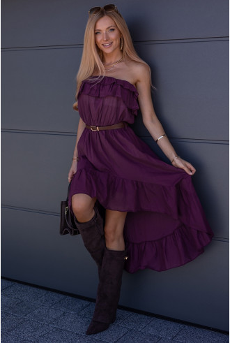 Sukienka Hiszpanka Autumn Bordowa