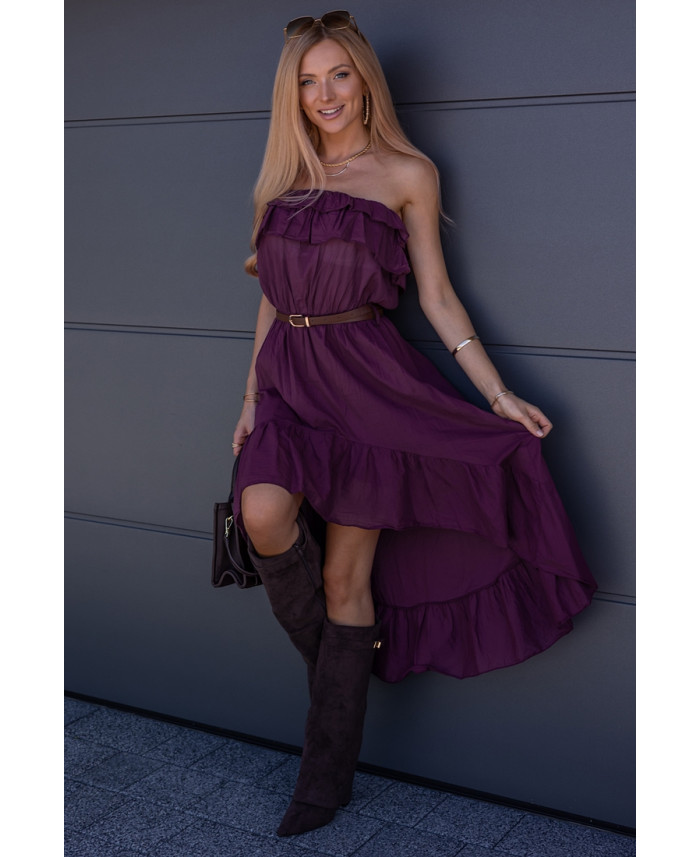 Sukienka Hiszpanka Autumn Bordowa