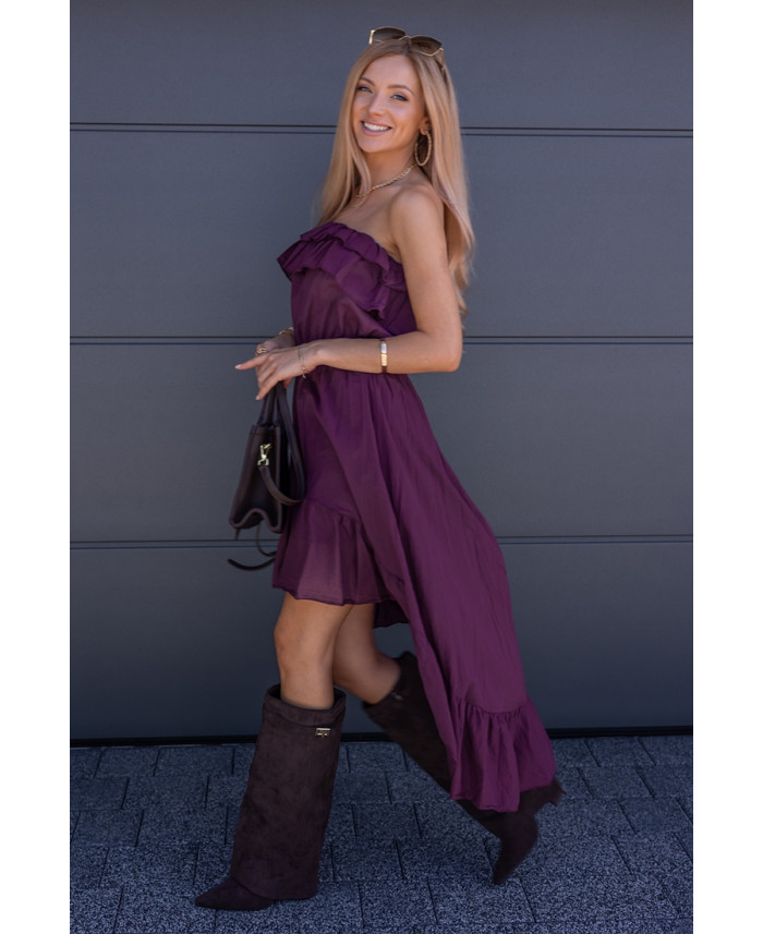 Sukienka Hiszpanka Autumn Bordowa