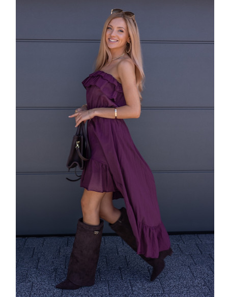 Sukienka Hiszpanka Autumn Bordowa