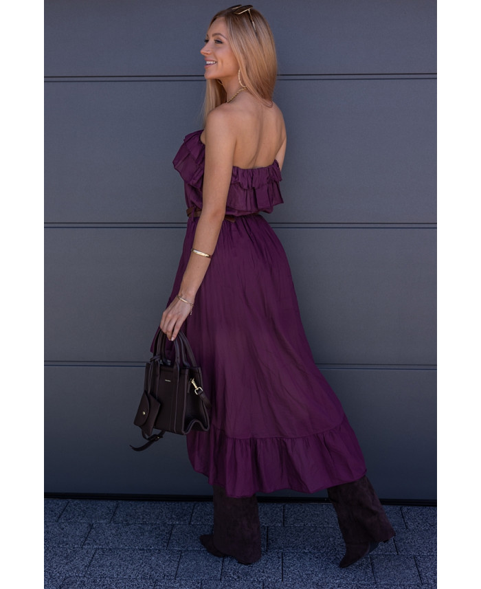 Sukienka Hiszpanka Autumn Bordowa