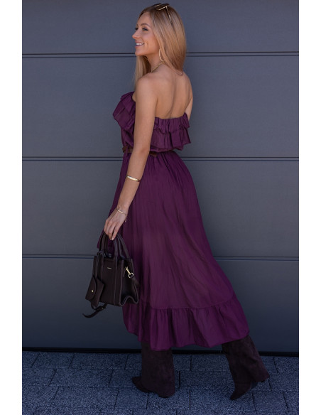 Sukienka Hiszpanka Autumn Bordowa