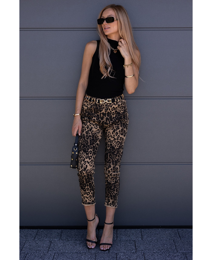 Spodnie Jeans Panterkowe