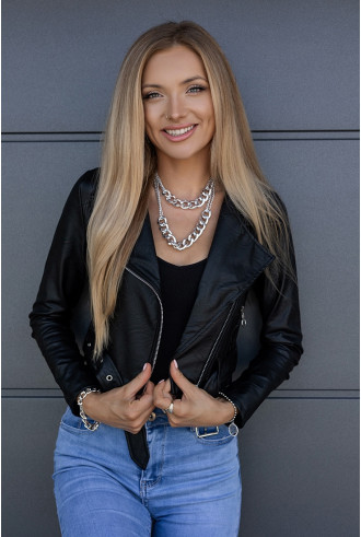 Kurtka Ramoneska Skay Czarna