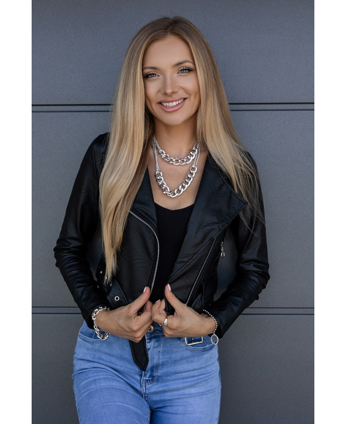 Kurtka Ramoneska Skay Czarna