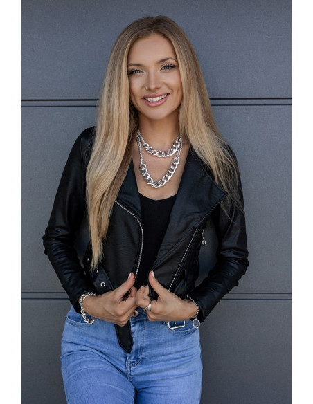 Kurtka Ramoneska Skay Czarna