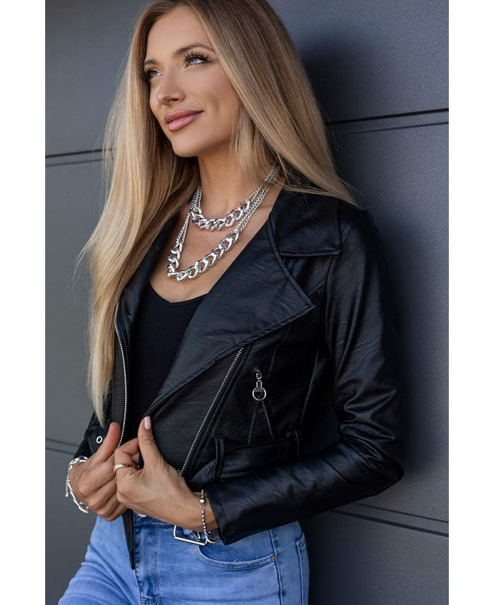 Kurtka Ramoneska Skay Czarna