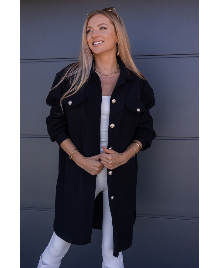 Kurtka Koszulowa Long Czarna