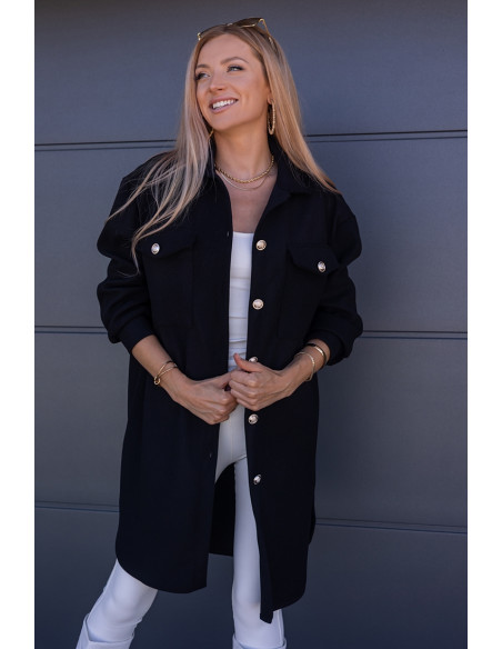 Kurtka Koszulowa Long Czarna