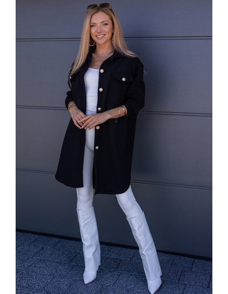 Kurtka Koszulowa Long Czarna