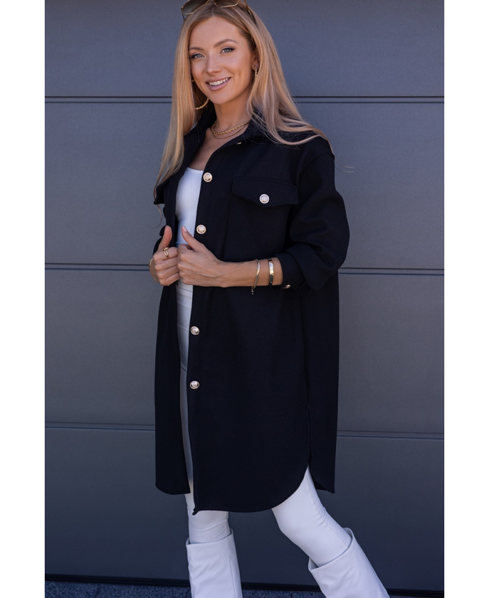 Kurtka Koszulowa Long Czarna