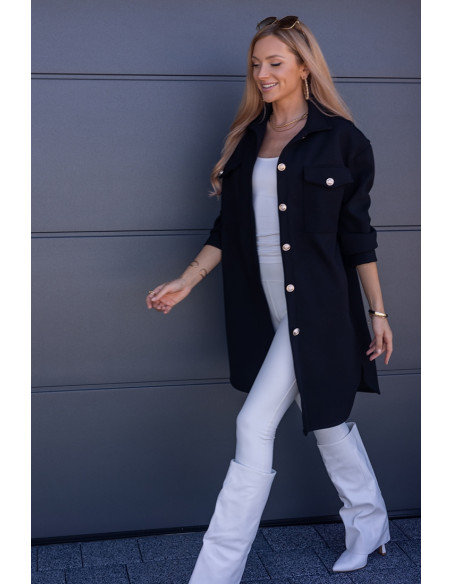 Kurtka Koszulowa Long Czarna