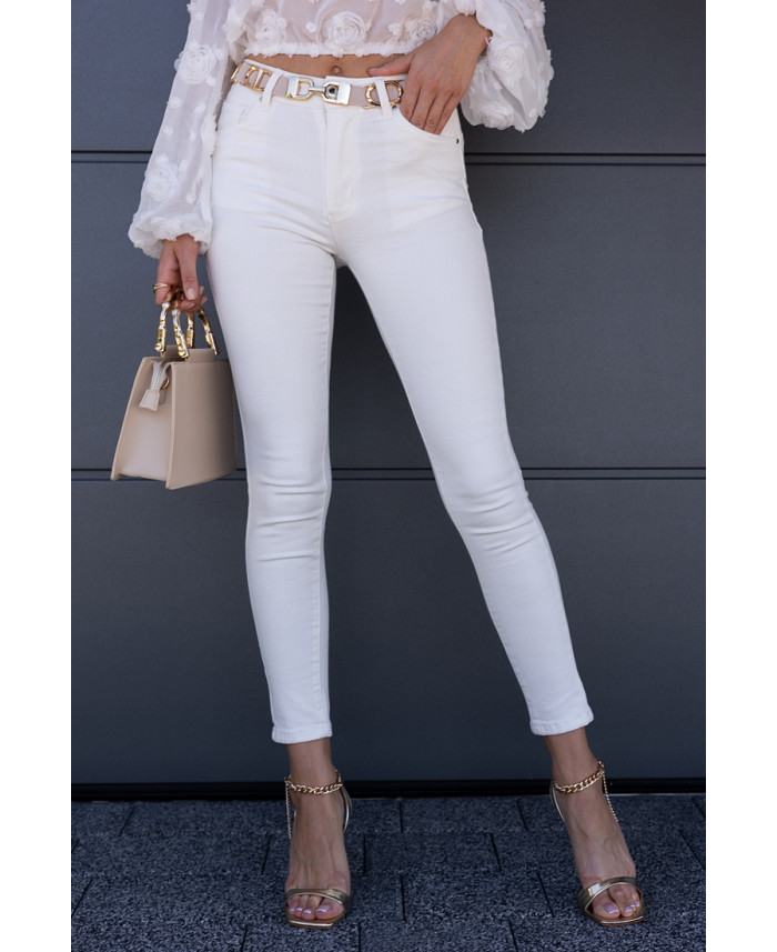 Spodnie Jeans Push-up Ekri