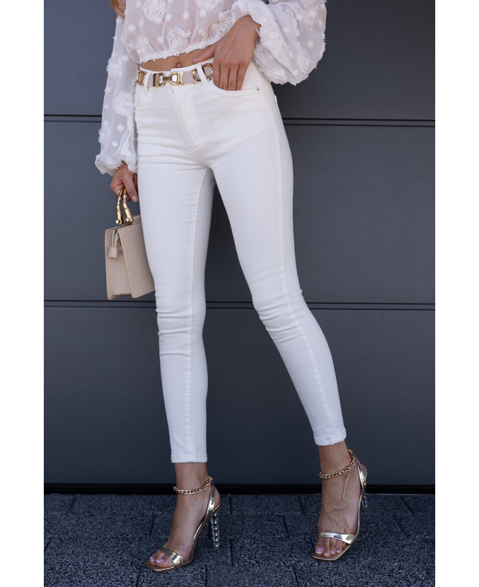 Spodnie Jeans Push-up Ekri