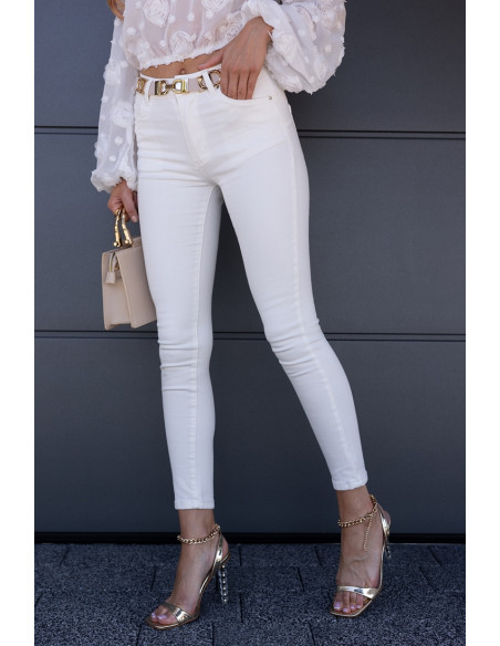 Spodnie Jeans Push-up Ekri