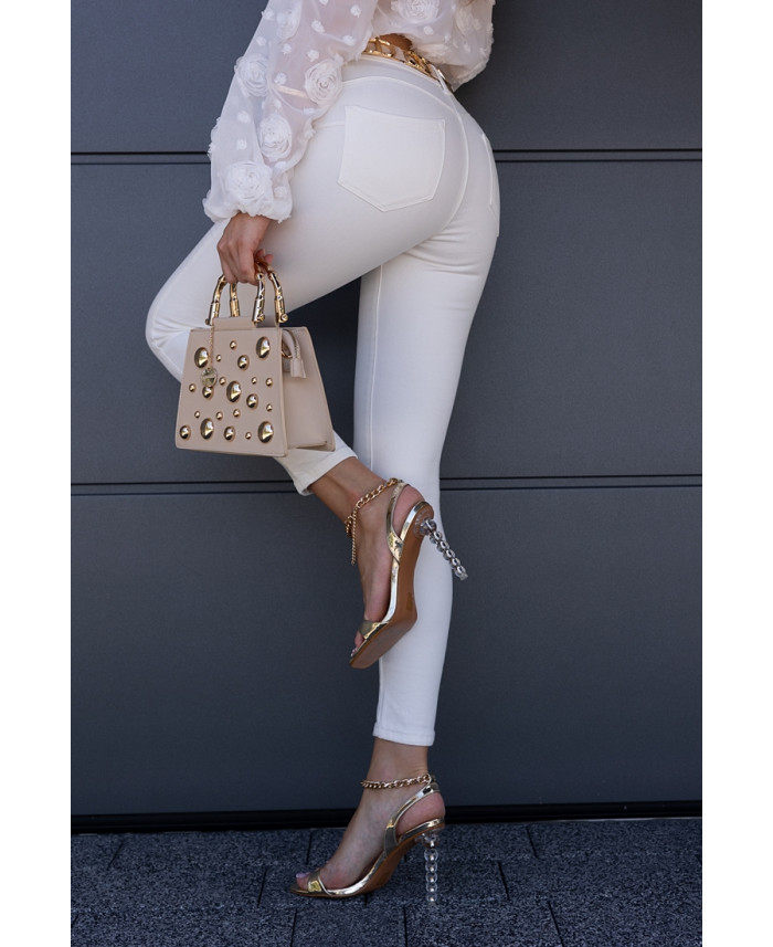 Spodnie Jeans Push-up Ekri