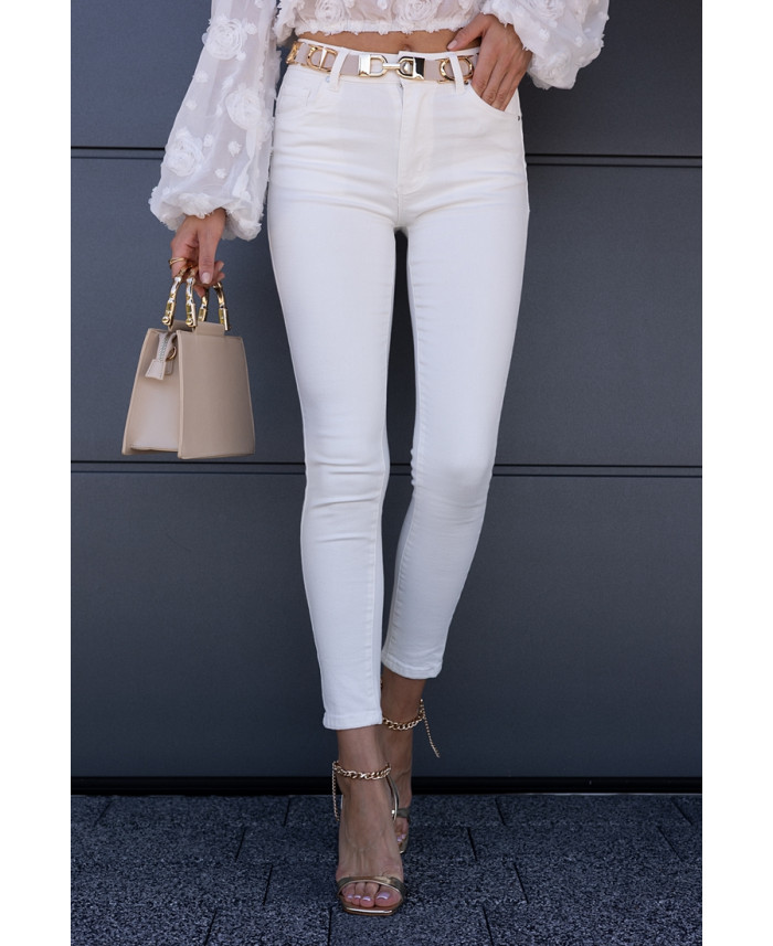 Spodnie Jeans Push-up Ekri