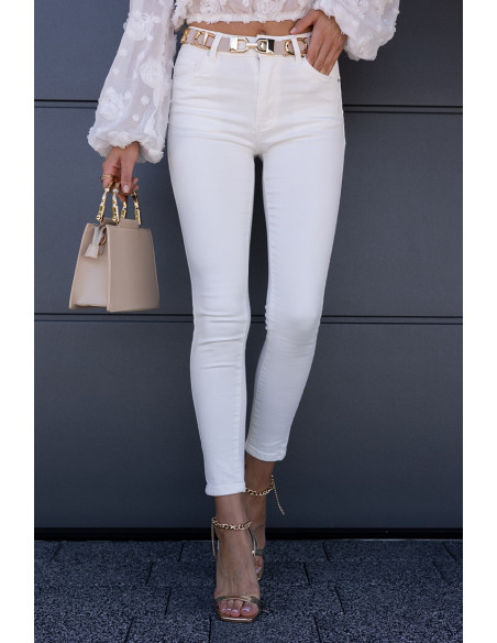 Spodnie Jeans Push-up Ekri