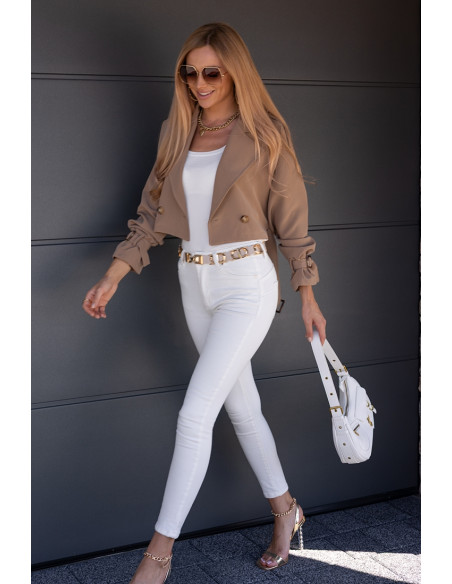 Spodnie Jeans Push-up Ekri