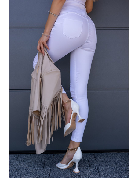 Spodnie Jeans Push-up Białe