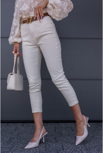 Spodnie Moom Fit Jasny Beż