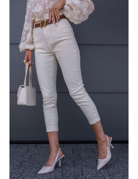 Spodnie Moom Fit Jasny Beż