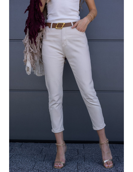 Spodnie Moom Fit  Ciemny Beż