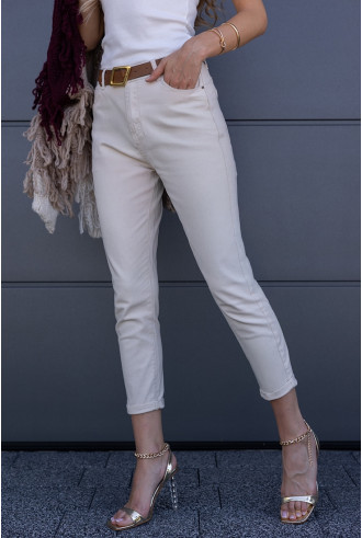 Spodnie Moom Fit  Ciemny Beż