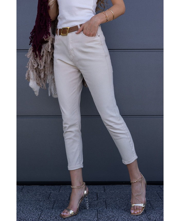 Spodnie Moom Fit  Ciemny Beż