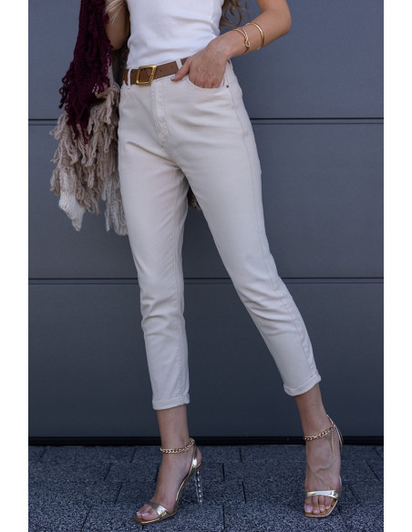 Spodnie Moom Fit  Ciemny Beż