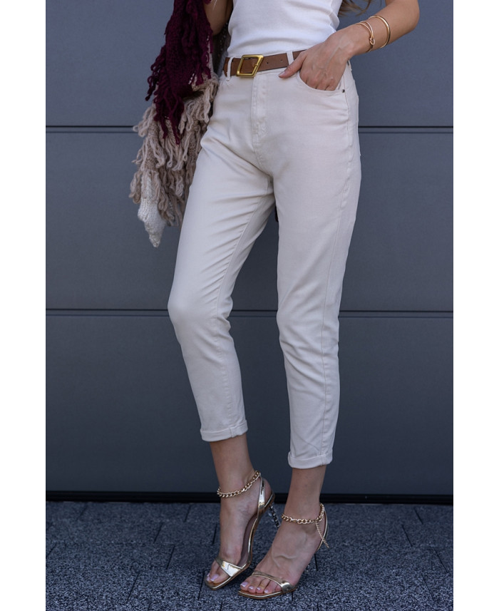 Spodnie Moom Fit  Ciemny Beż